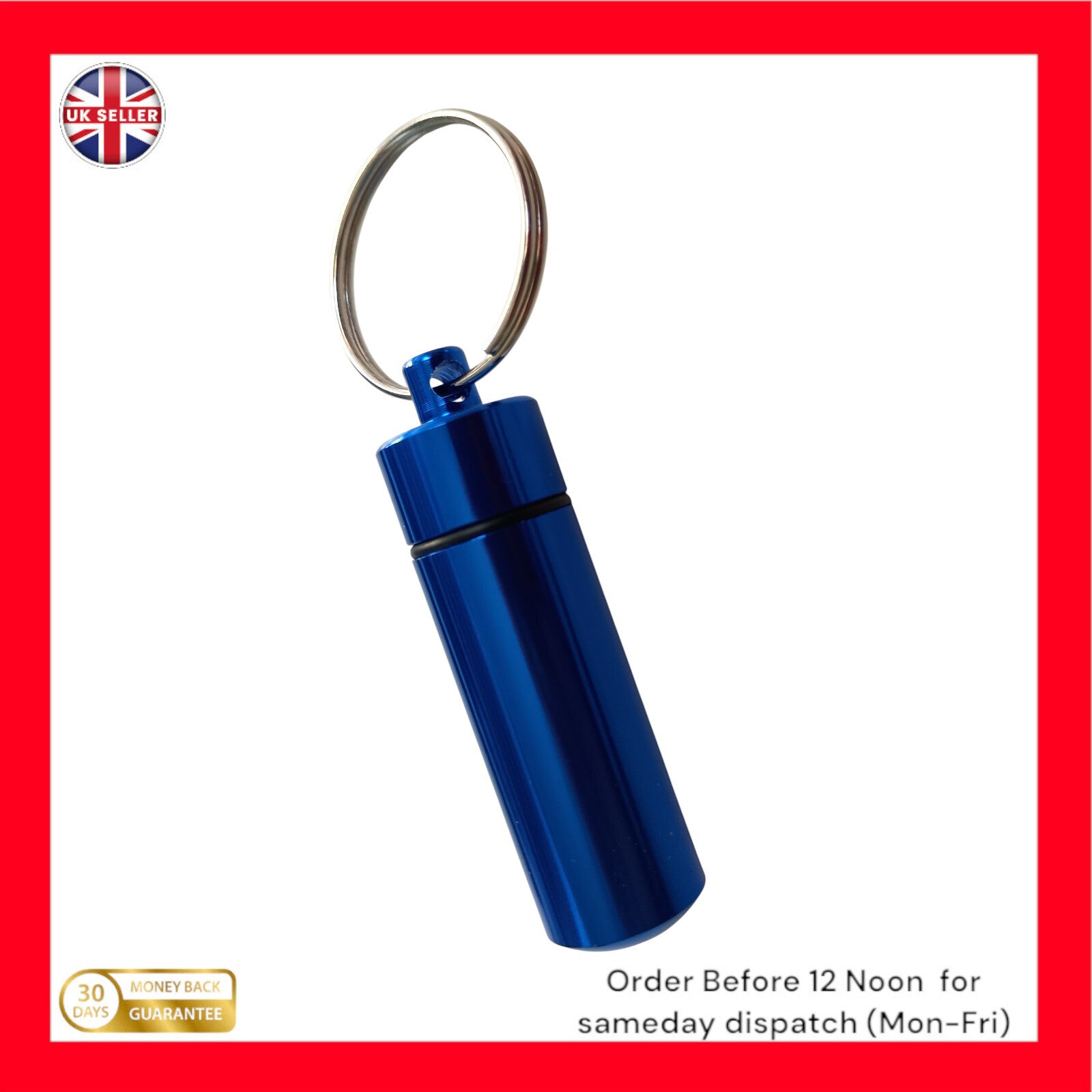 Keychain Pill Holder Organizer Portable Keyring Container Case Pocket Box Tablet