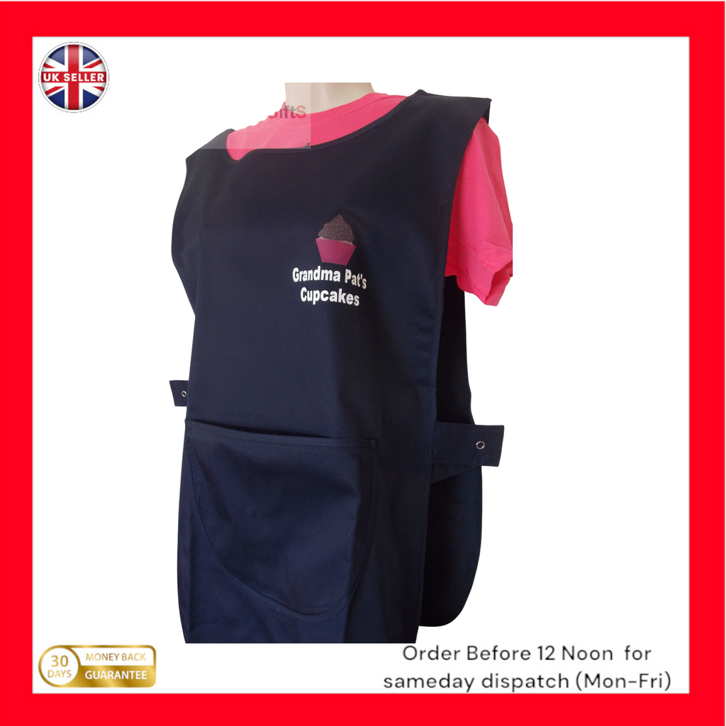 Personalised Pocket Tabard WorkWear  Cleaner Kitchen Home carer
