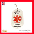 Medical ID Keyring for Kidney Transplant – Emergency Alert Tag