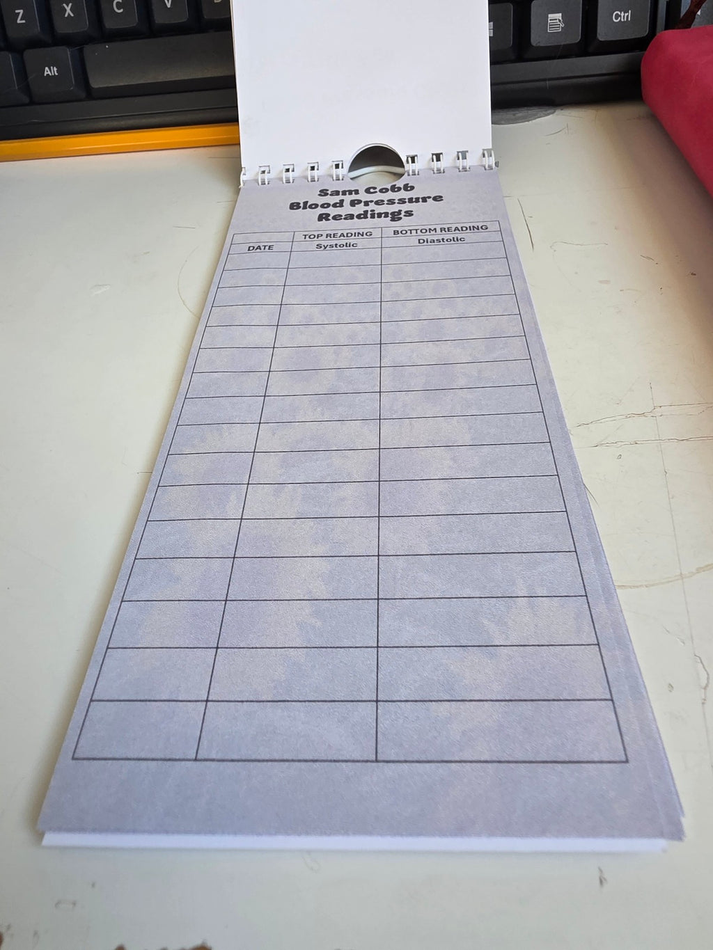Personalised Blood Pressure  HypotensionHypertension Log Book