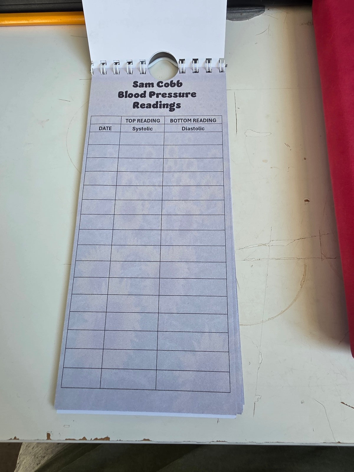 Personalised Blood Pressure  HypotensionHypertension Log Book