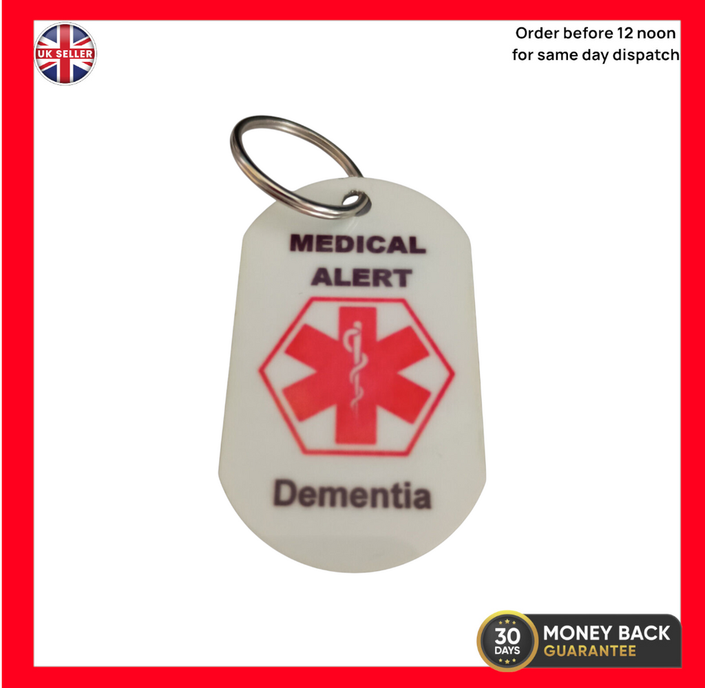 Medical Alert keyring for Dementia ID Tag