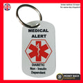 Medical Alert Keyring for Diabetic Non Insulin Dependant
