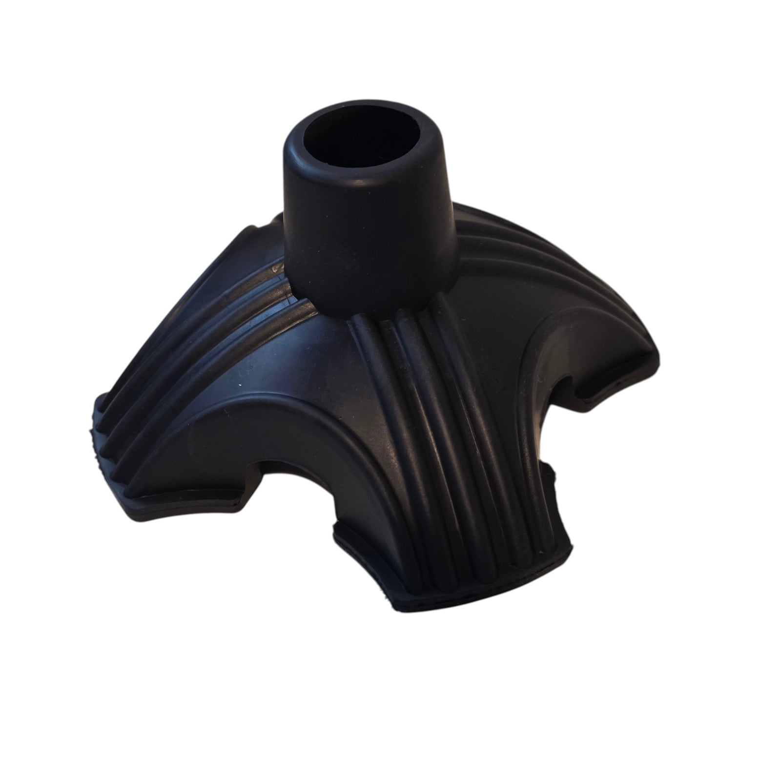 Heavy Duty Rubber Ferrules for Walking Sticks - Self Standing Quad Base