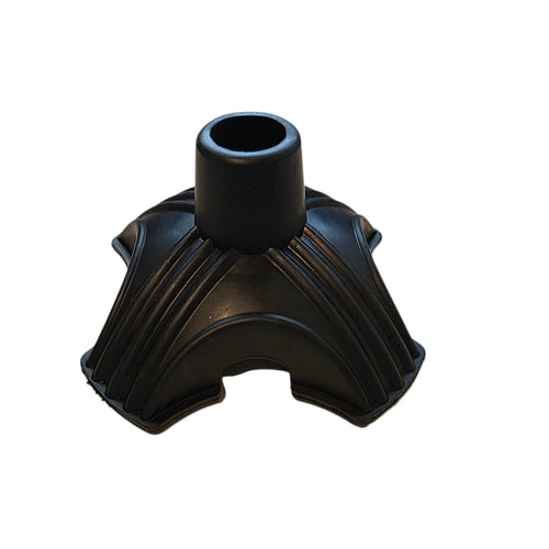 Heavy Duty Rubber Ferrules for Walking Sticks - Self Standing Quad Base