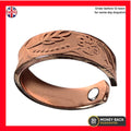 Magnetic Copper Ring  Adjustable Size, Floral  therapeutic