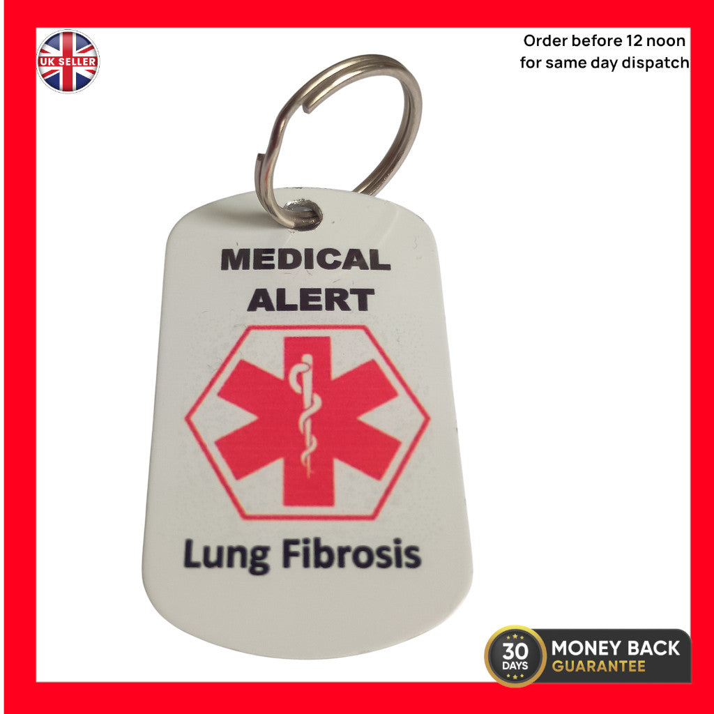 Medical Alert Keyring for Lung Fibrosis