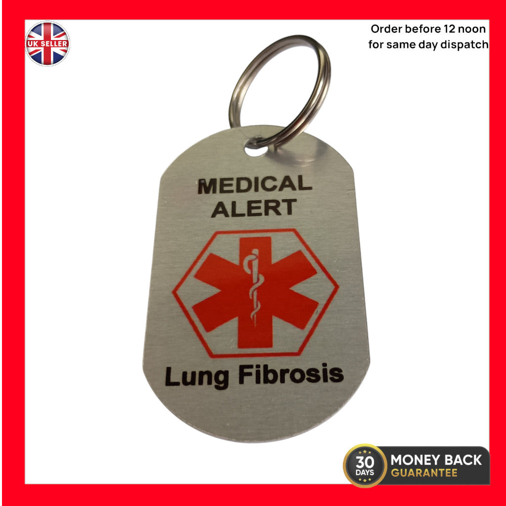 Medical Alert Keyring for Lung Fibrosis