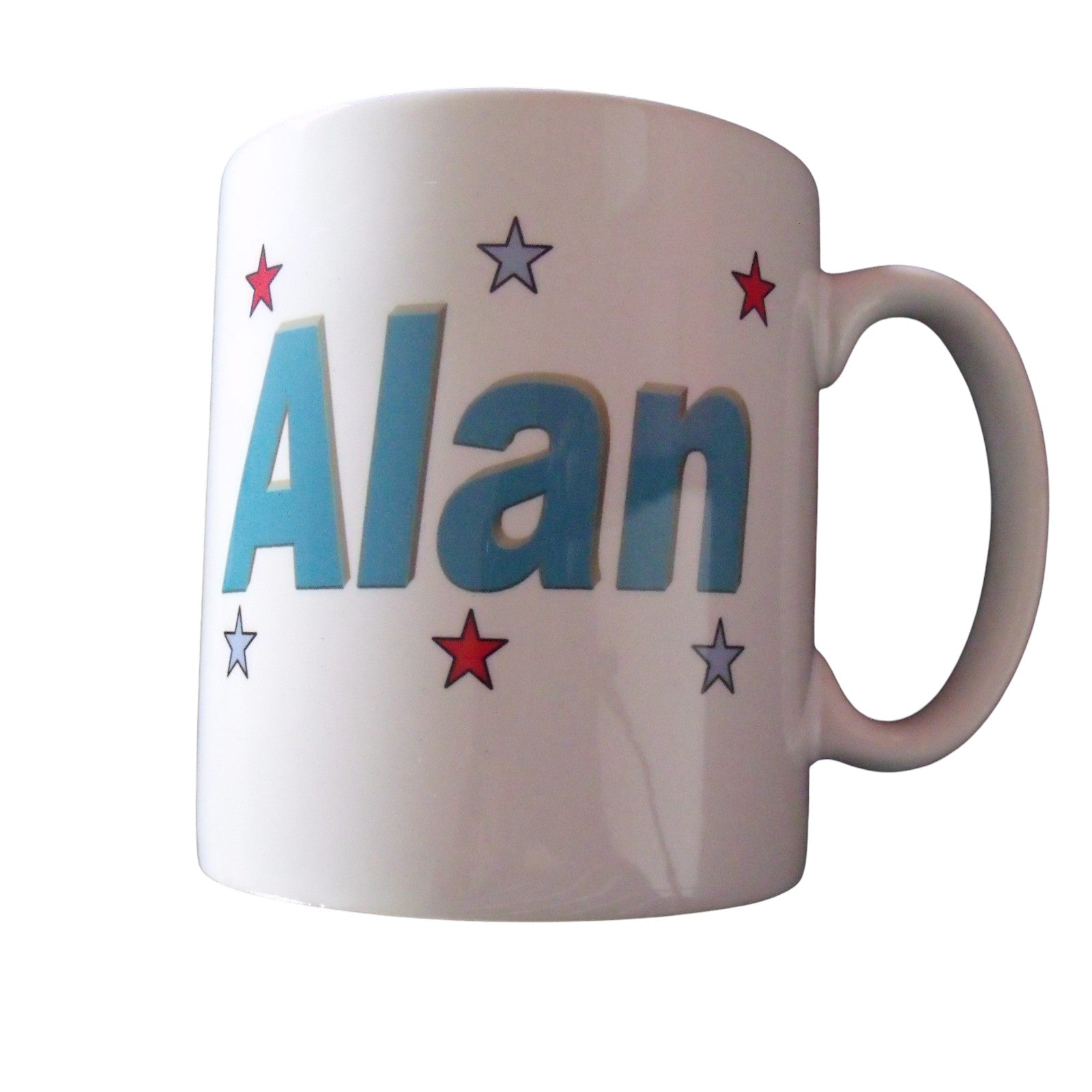 Personalised Builder's Mug – 10cm Ceramic Mug with Custom Name &amp; Star Design