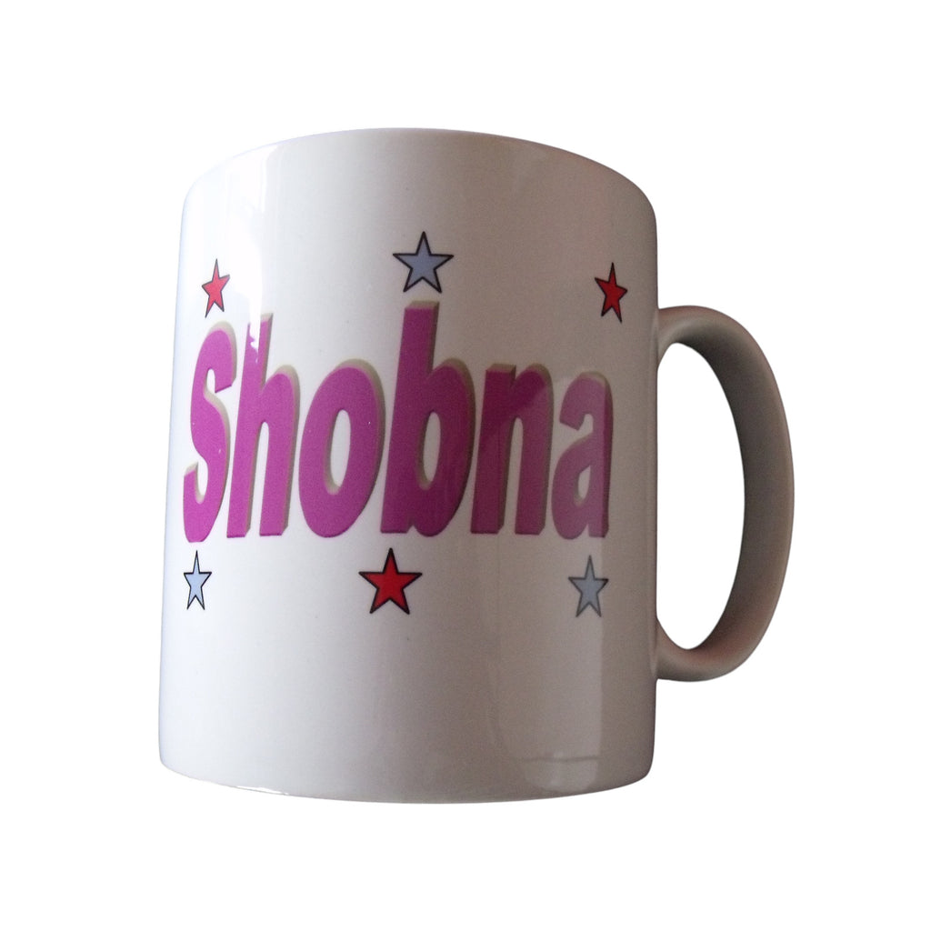 Personalised Builder's Mug – 10cm Ceramic Mug with Custom Name &amp; Star Design