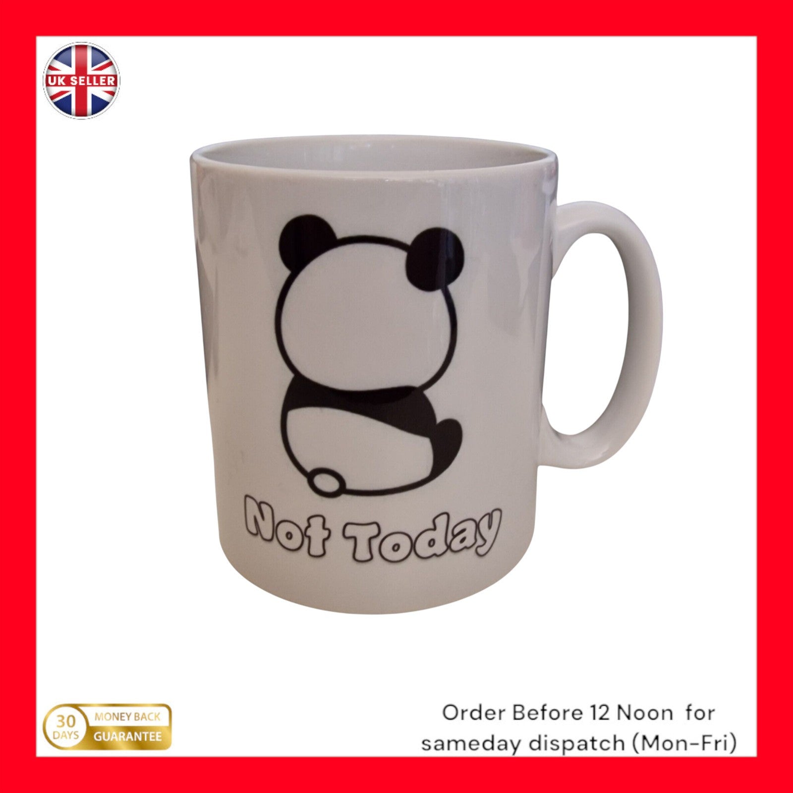 Novelty Panda Mug – "Not Today" Slogan – Gift for Friends & Family – 10oz
