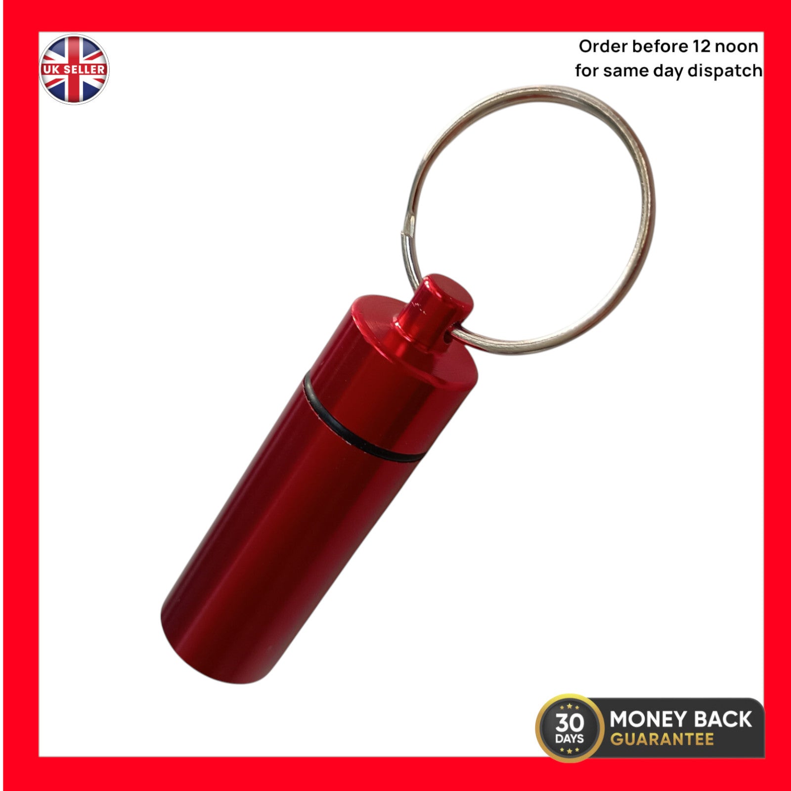 Keychain Pill Holder Organizer Portable Keyring Container Case Pocket Box Tablet