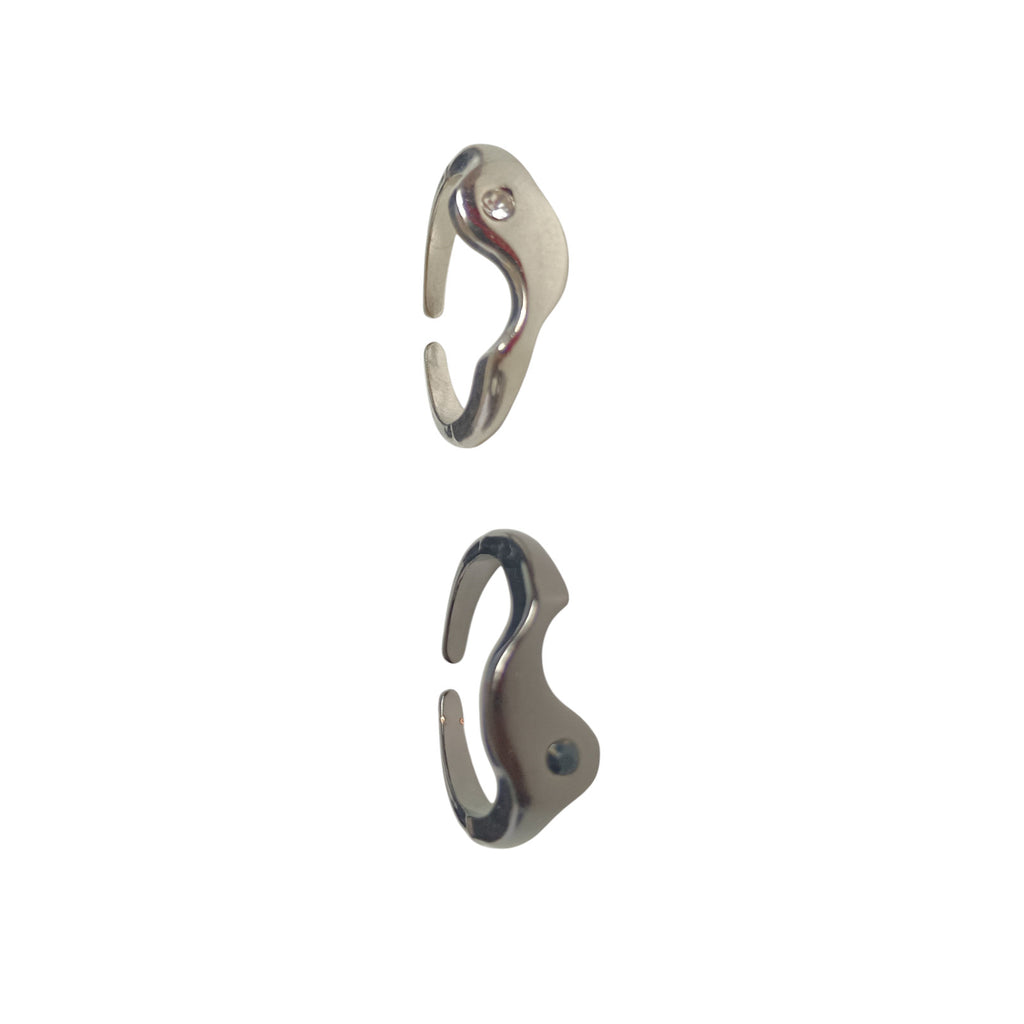 2pcs Adjustable Yin Yang Rings Set Couple Matching Stackable Fashion Jewellery