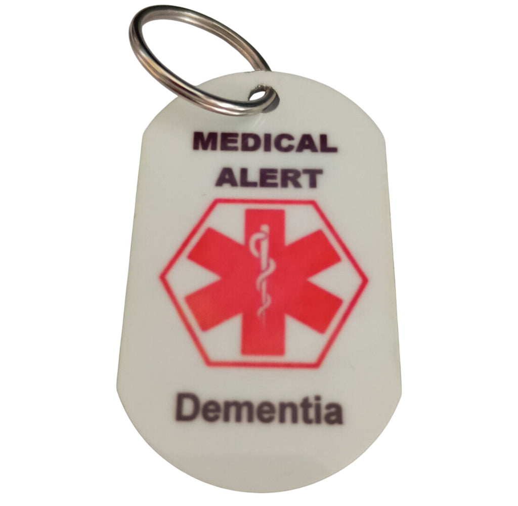 Medical Alert keyring for Dementia ID Tag