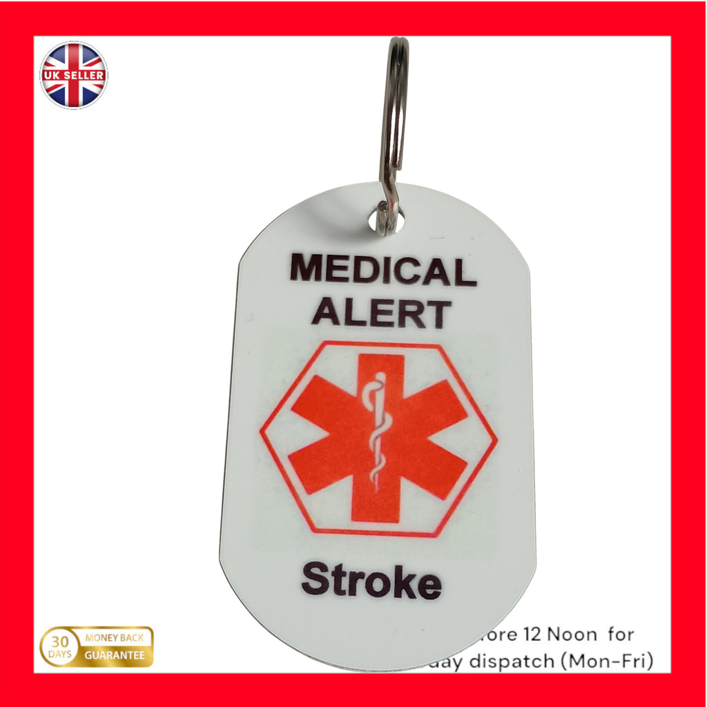 Medical Alert  Keyring for stroke