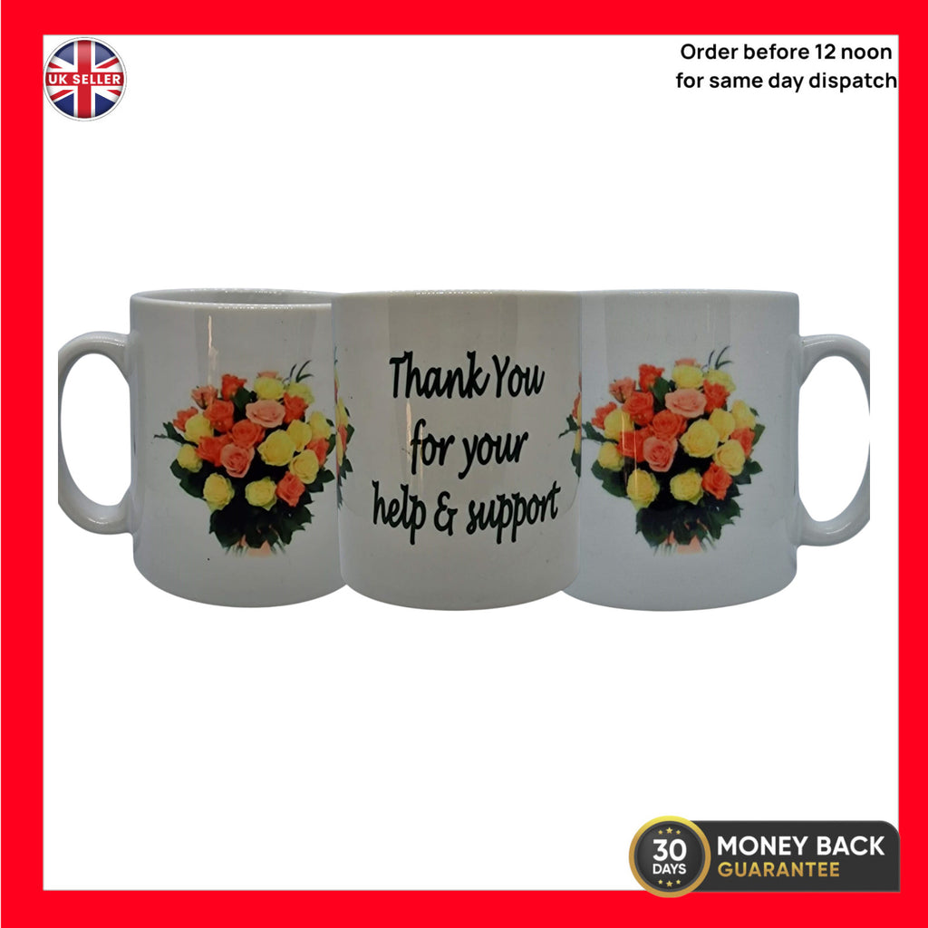 Thank You Ceramic Mug – 11oz Gift Mug with Lasting Print