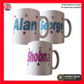Personalised Builder's Mug – 10cm Ceramic Mug with Custom Name &amp; Star Design