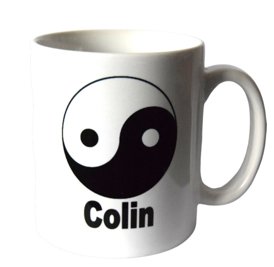 Yin Yang Mug 10oz Ceramic Cup – Black and White Symbol gift Custom