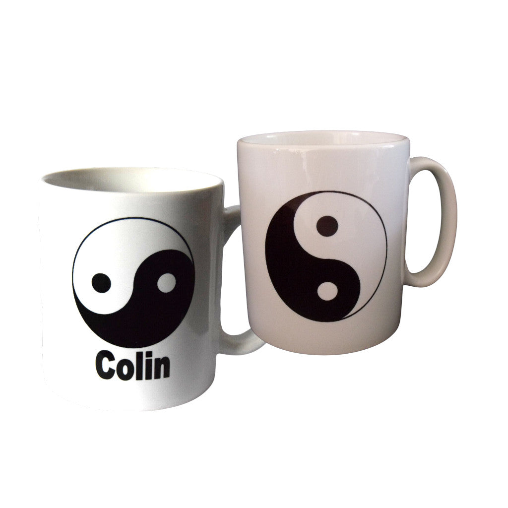 Yin Yang Mug 10oz Ceramic Cup – Black and White Symbol gift Custom